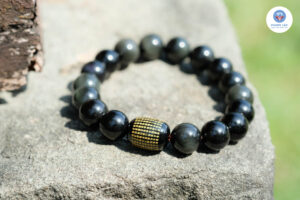 vòng tay đá obsidian 10ly phong thủy Phước Lộc Đà Nẵng
