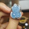 nhẫn tỳ hưu đá aquamarine