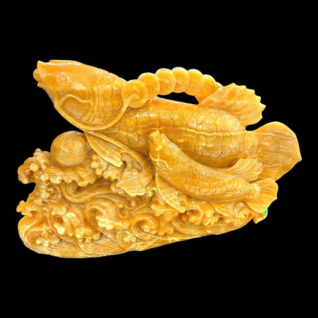 Tượng Cá Rồng Ngọc Trong Phong Thủy Là Gì? 1 ca rong nha ngoc chat ngoc hoang long 77cm