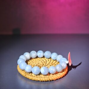 Vòng Aquamarine size 12ly xanh biển tự nhiên cao cấp phong thủy Phước Lộc Đà Nẵng