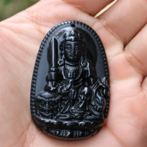 Phật bản mệnh đá obsidian phong thủy Phước Lộc Đà Nẵng