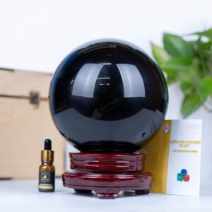 Quả cầu đá obsidian phong thủy Phước Lộc Đà Nẵng