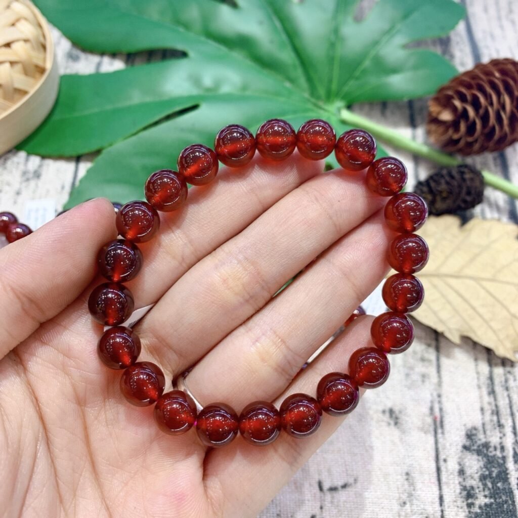 Vòng tay đá garnet 8 ly phong thủy Phước Lộc Đà Nẵng